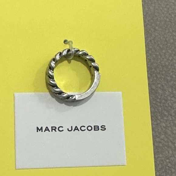 Marc Jacobs the Barcode Monogram ID Chain Ring Silver - Size 10 NWT - Picture 5 of 8